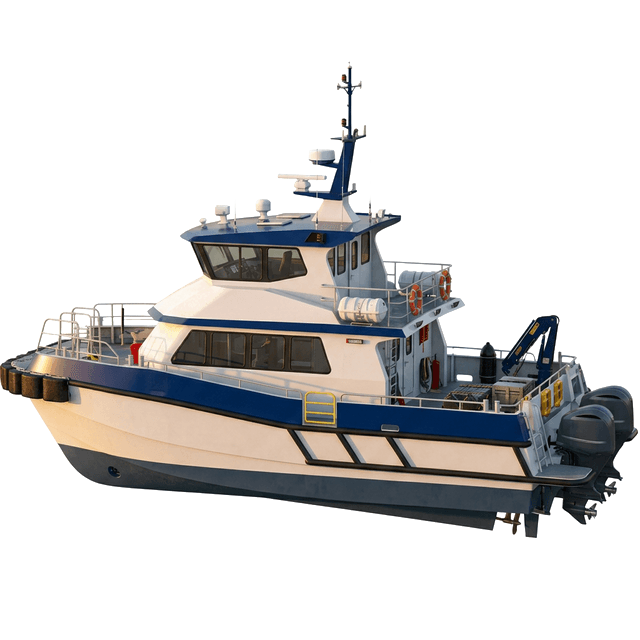 Interactive Workboat 3D Render